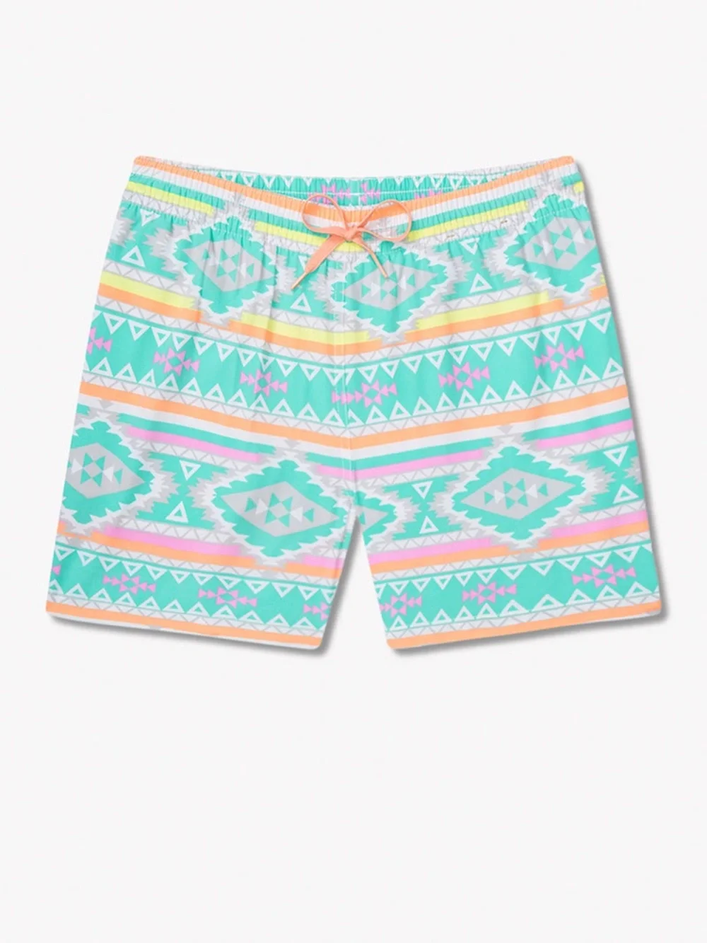 CHUBBIES The En Fuegos Classic Swim Trunks in Teal Geometric 5.5” Inseam Size M